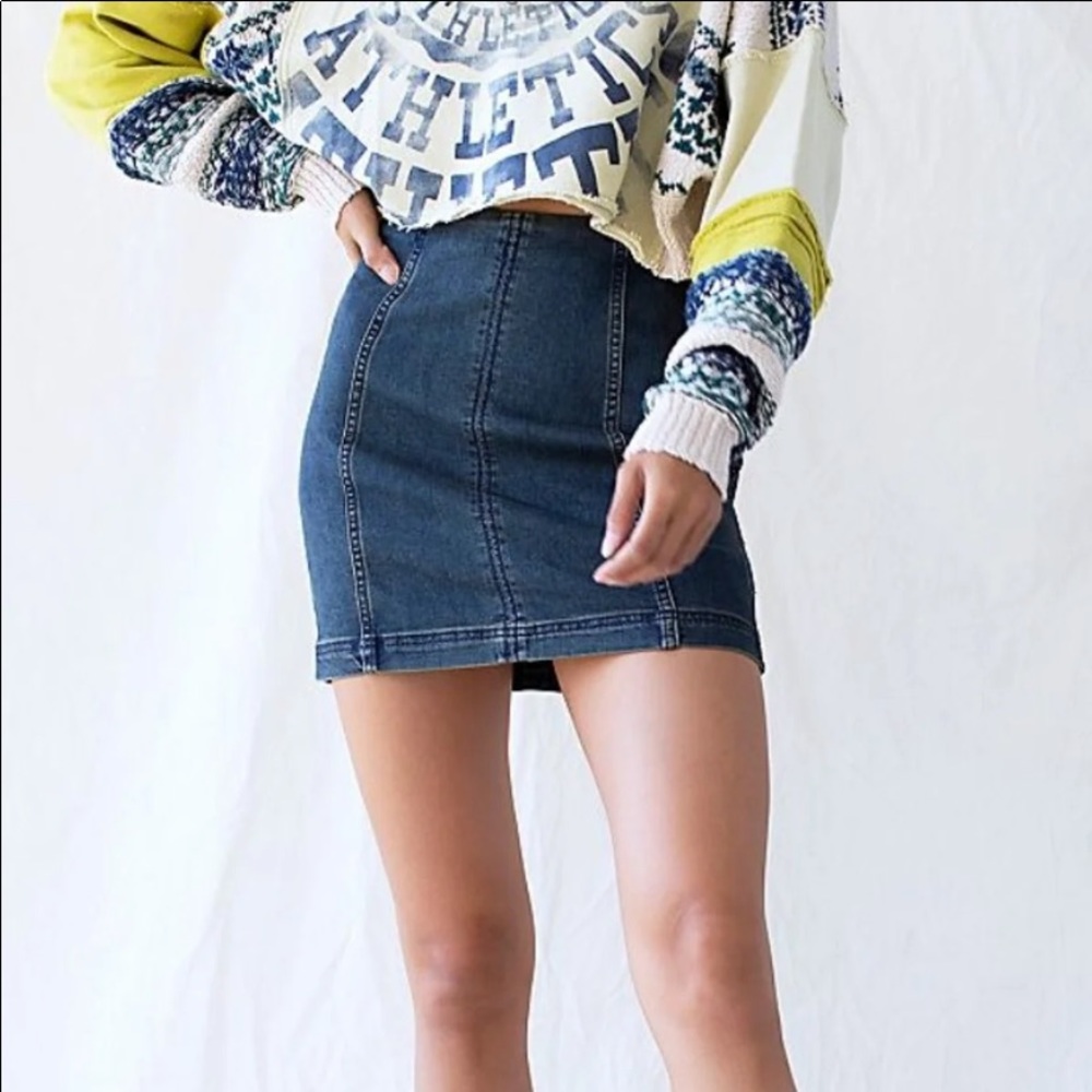 Free People Femme Denim Mini Skirt